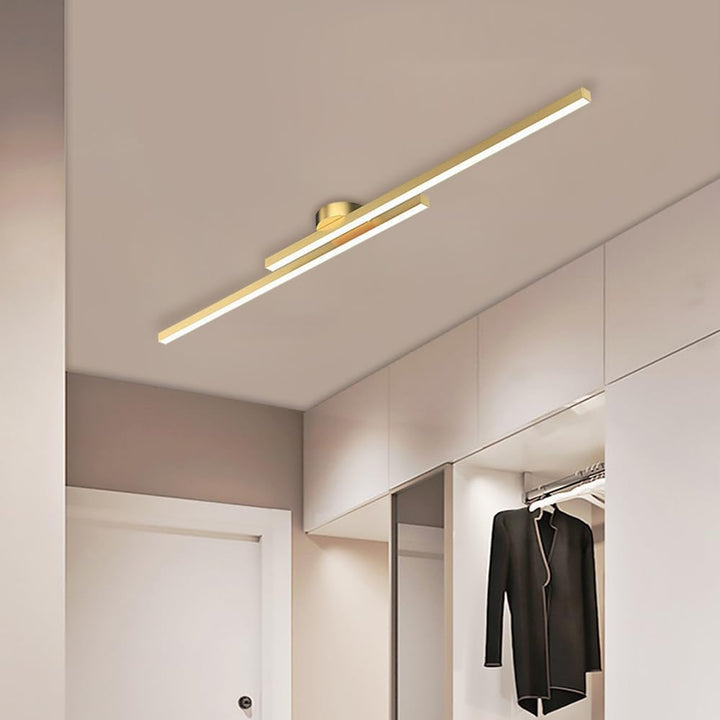 Lisslune | Modern Aluminium Semi Flush Mount LED Ceiling Light | Minimalist Design for Living Room. Bedroom & Hallway