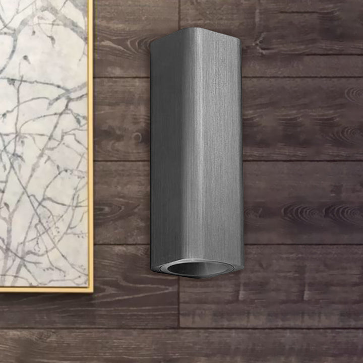 Skørter | Modern Cube Wall Mounted Light Metal Living Room LED Up and Down Wall Lamp in Bronze/Gold/Brown