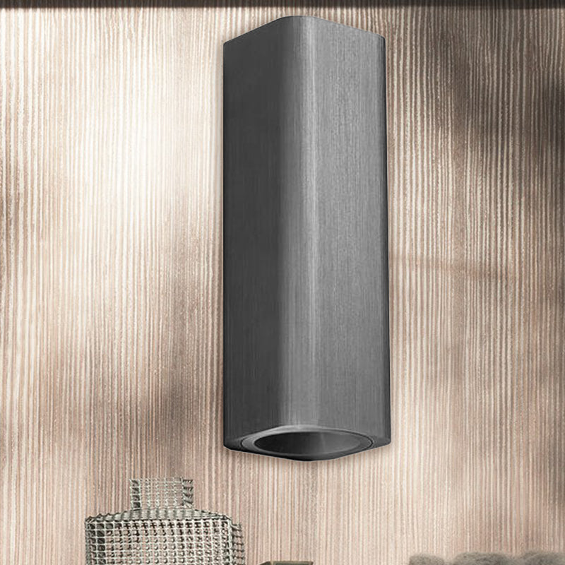 Skørter | Modern Cube Wall Mounted Light Metal Living Room LED Up and Down Wall Lamp in Bronze/Gold/Brown