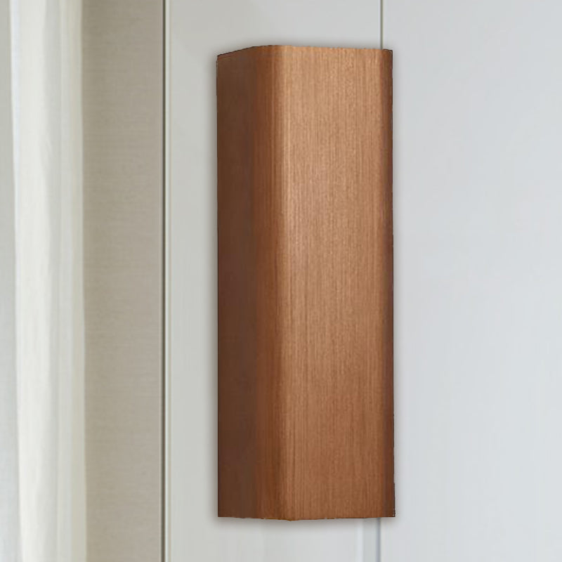Skørter | Modern Cube Wall Mounted Light Metal Living Room LED Up and Down Wall Lamp in Bronze/Gold/Brown