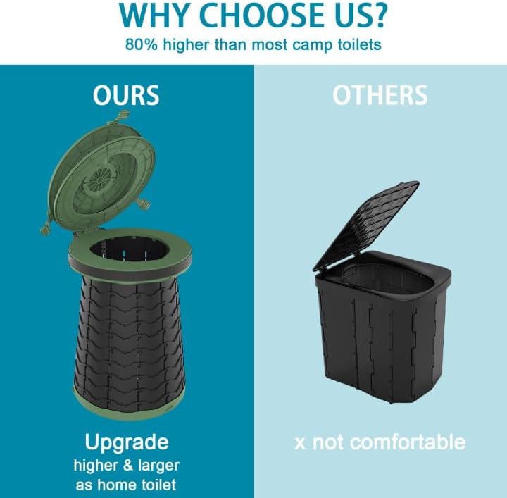 Lisslune | Portable Toilet with Adjustable Height – CampMate