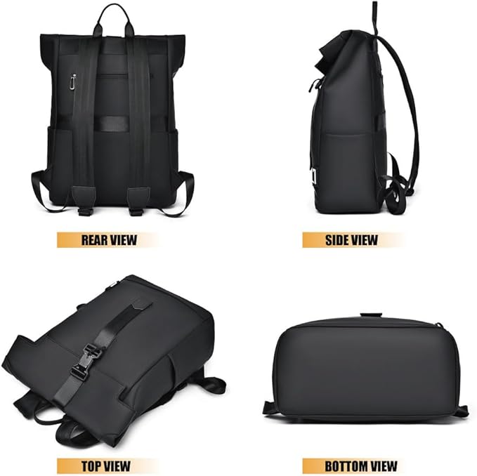 Lisslune | BergTrek Waterproof Ergonomic Backpack – Lightweight Travel Rucksack with USB Charging & Large Laptop Storage