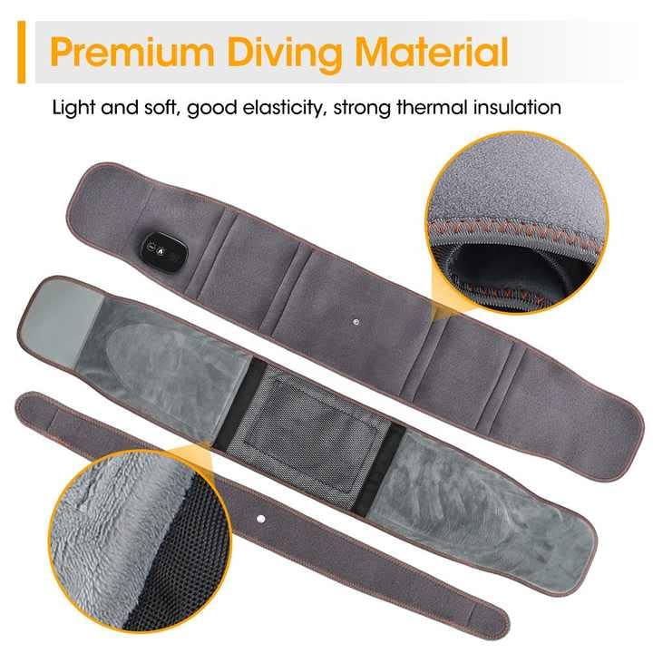 Lisslune | Infrared Back Support Belt | Adjustable Heat & Vibration for Pain Relief and Muscle Relaxation