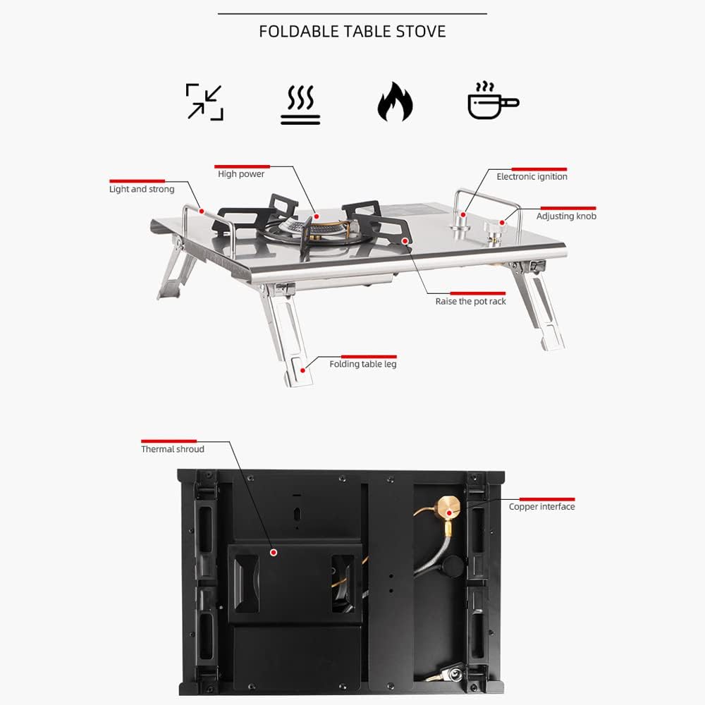 Lisslune | Outdoor Folding Camping Stove with Electronic Ignition – Travora