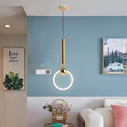Lisslune | LED Pendant Light Fixture - Nordic Design with Simple Style - Ideal for Dining Room, Kitchen, and Living Room Lighting