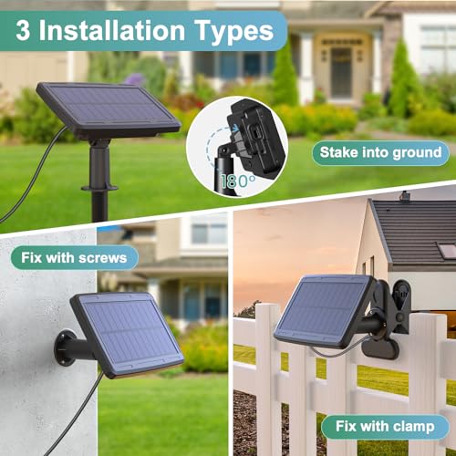 Lisslune | 52FT Solar String Lights for Outdoor with Remote Control, Warm White