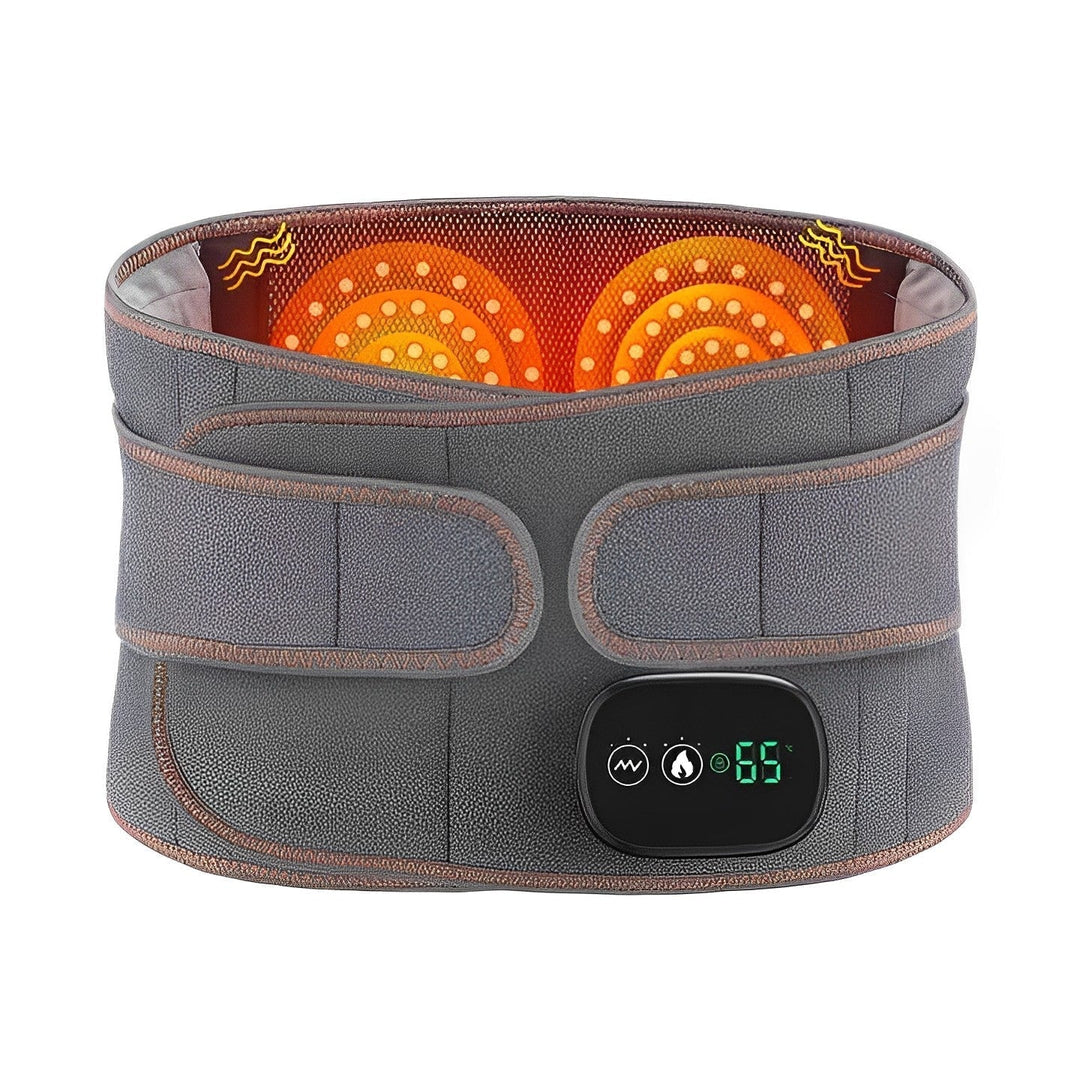 Lisslune | Infrared Back Support Belt | Adjustable Heat & Vibration for Pain Relief and Muscle Relaxation