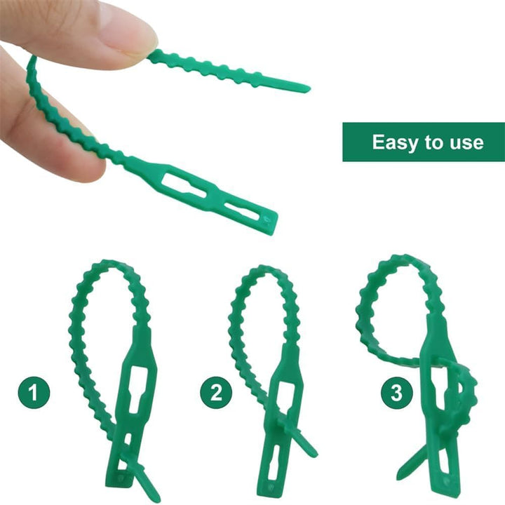 Lisslune | Plant fastening cable tie set for stable securing of plants