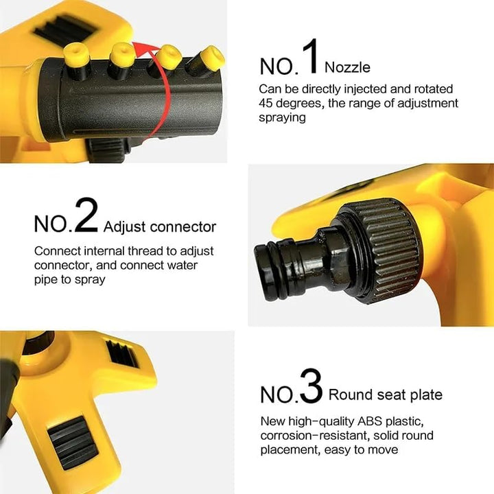 Lisslune | 360° Rotating Lawn Sprinkler | Stable, Multi-Angle Nozzles for Even Coverage in Large Gardens