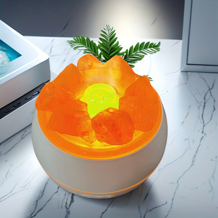 Lisslune | Salt Lamp Diffuser - 3-in-1 Essential Oil Diffuser, Himalayan Salt Lamp & Air Humidifier