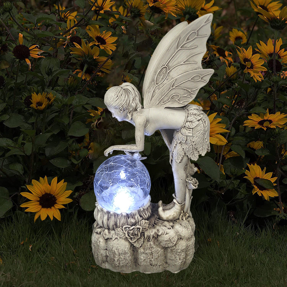 Lisslune | Home garden solar energy decoration Fairy Statue