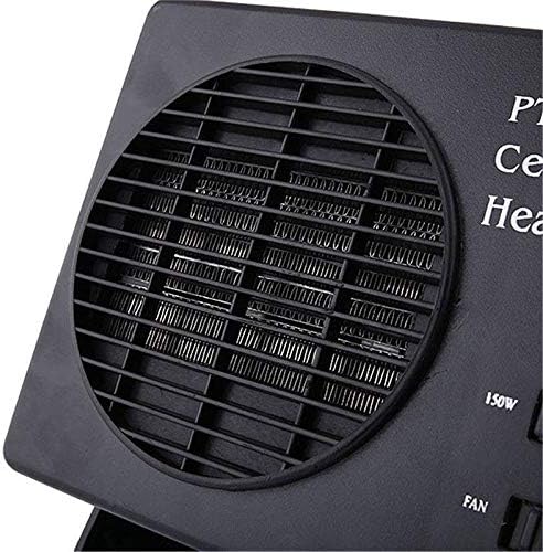 Lisslune | 12V Ceramic Car Heater | 150W-300W Portable Fan with Automatic Thermostat for Winter Use in Vehicles