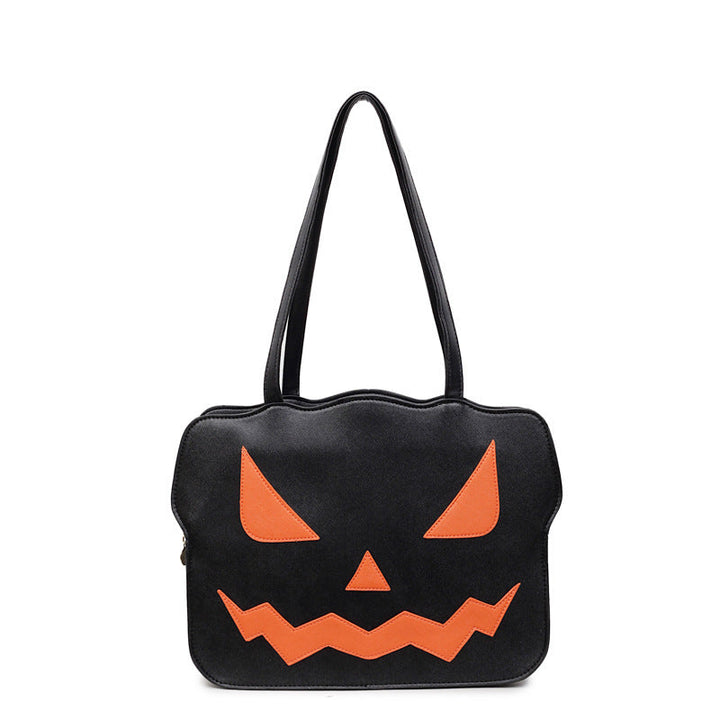 Lisslune | Halloween Messenger Bag – Shoulder bag in Black and Orange Spooky Style
