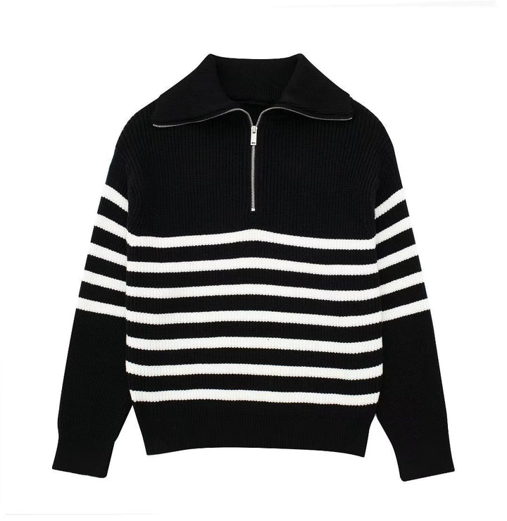 Lisslune | All Match Wool Sweater with Open Collar