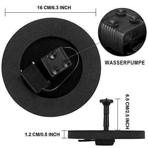 Lisslune | Solar Energy Fountain Pump WaterSoft – For Pond, Birdbath or Garden Decoration