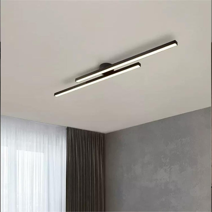 Lisslune | Modern Aluminium Semi Flush Mount LED Ceiling Light | Minimalist Design for Living Room. Bedroom & Hallway