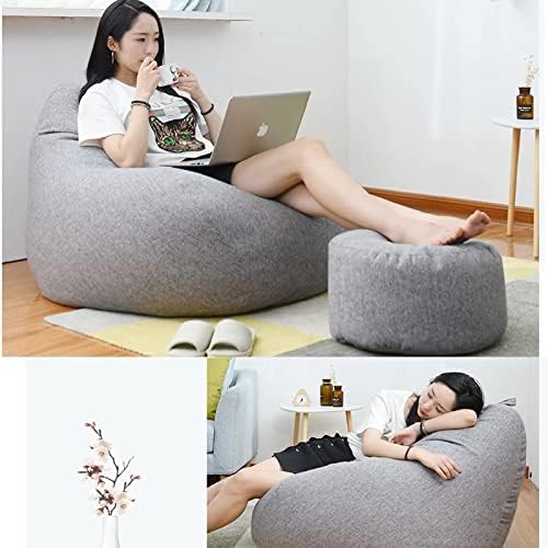 Lisslune | Luxury Linen Bean Bag – Ergonomic & Stylish Comfort Seating