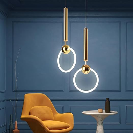 Lisslune | LED Pendant Light Fixture - Nordic Design with Simple Style - Ideal for Dining Room, Kitchen, and Living Room Lighting