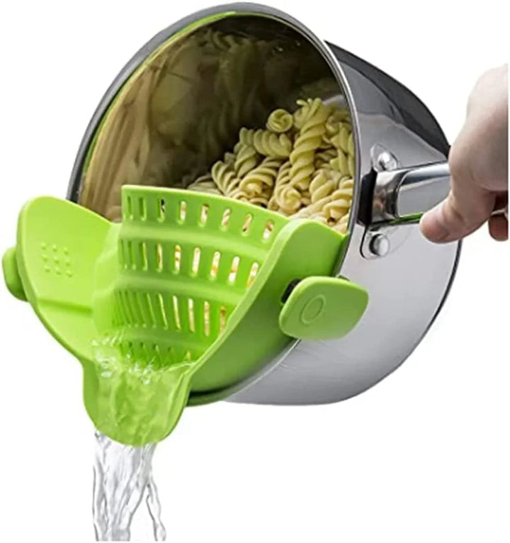 Lisslune | Silicone sieve with clip – Heat-resistant draining container for food