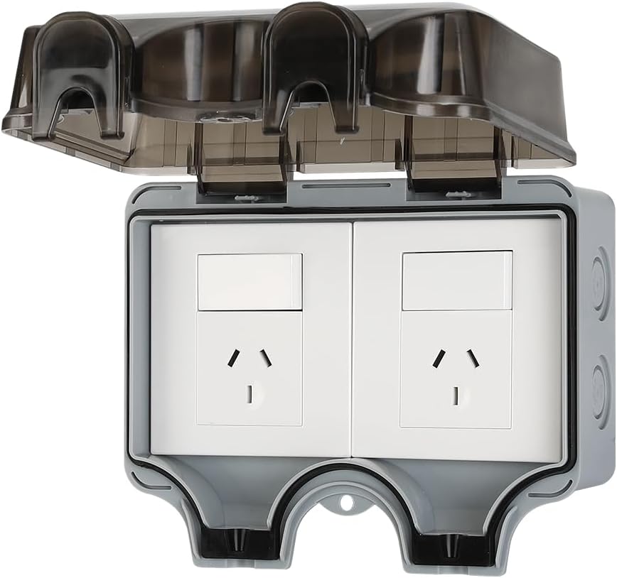 Lisslune | IP66 Outdoor Waterproof Wall Socket with Lockable Cover – PowerGuard