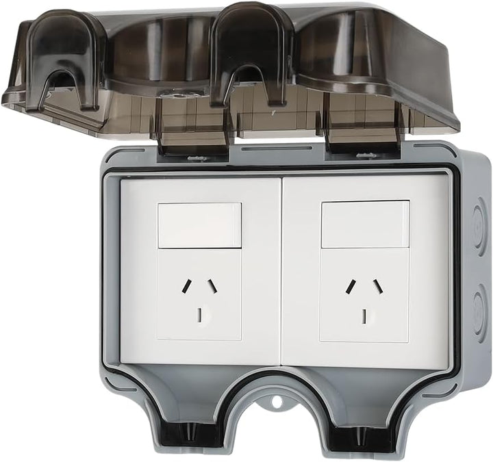 Lisslune | IP66 Outdoor Waterproof Wall Socket with Lockable Cover – PowerGuard