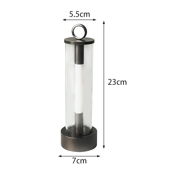 Lisslune | LumiTube - Modern clear glass table lamp