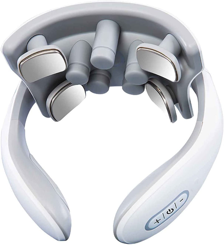 Lisslune | Neck massager with heat, pain therapy, smart neck massager, 4 massage heads portable deep tissue trigger point massager