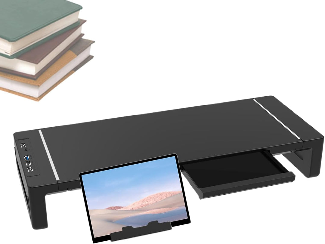 Lisslune | Height Adjustable Monitor Stand with Drawer – Stravon