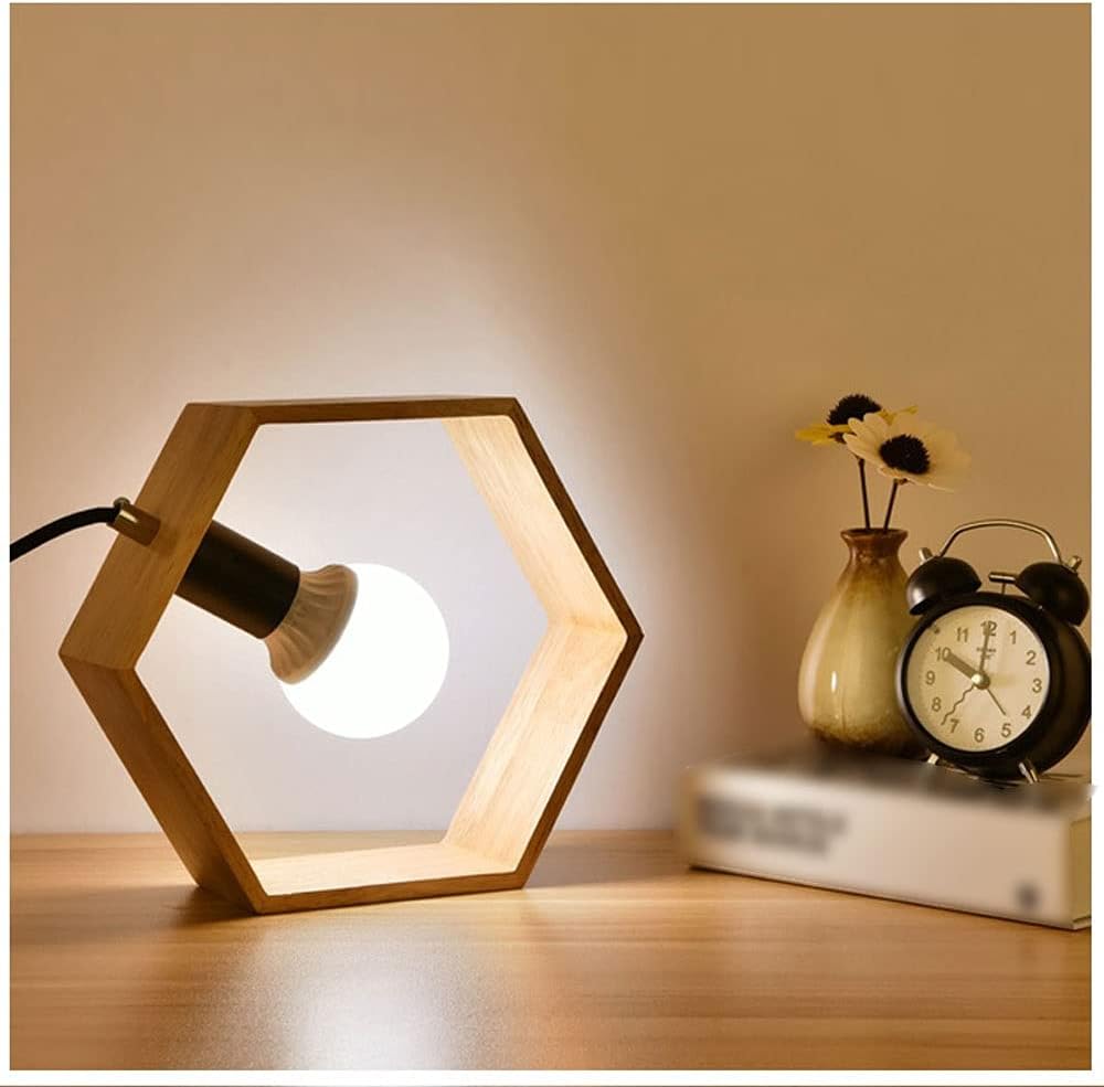 Lisslune | ModernMinimal - Geometric Wooden Accent Lamps
