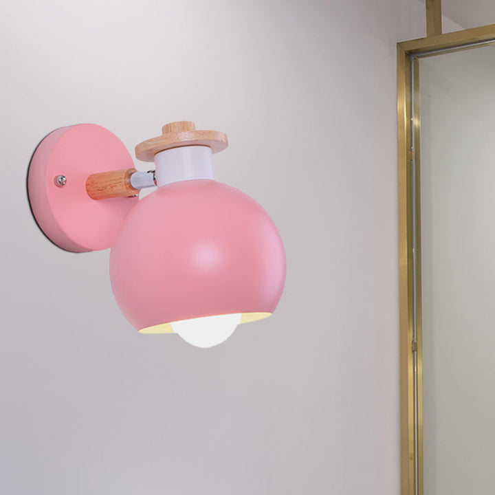 Skørter | Single light globe-shaped wall lamp Nordic metal wall light for kindergarten children's room
