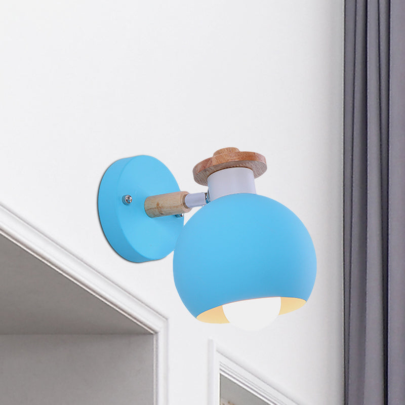 Skørter | Single light globe-shaped wall lamp Nordic metal wall light for kindergarten children's room