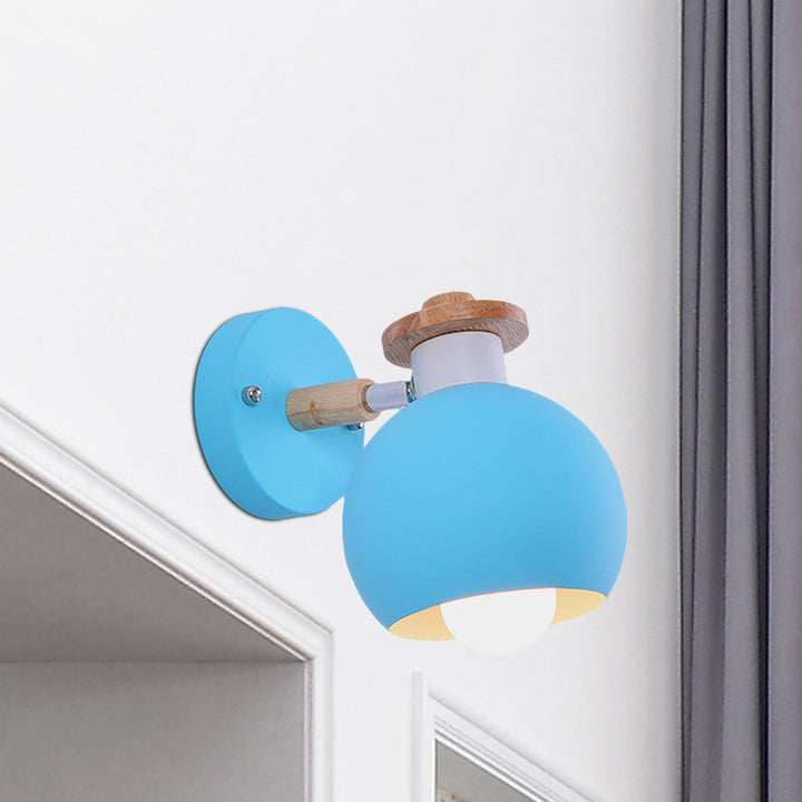 Skørter | Single light globe-shaped wall lamp Nordic metal wall light for kindergarten children's room