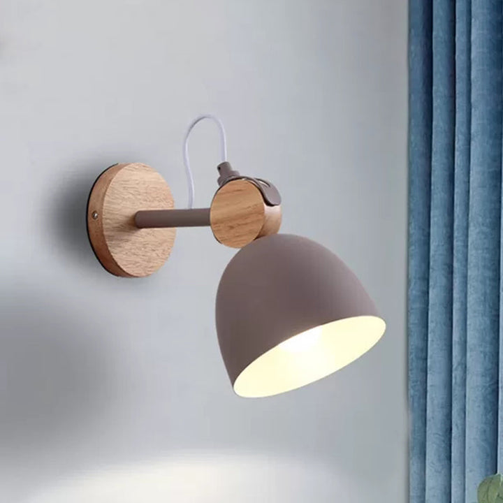 Skørter | Metallic Dome Wall Light Living Room Corner Adjustable 1 Light Nordic Style Wall Lamp