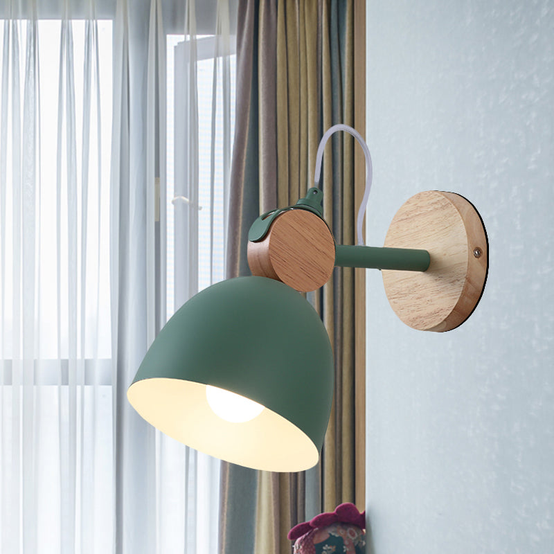 Skørter | Metallic Dome Wall Light Living Room Corner Adjustable 1 Light Nordic Style Wall Lamp