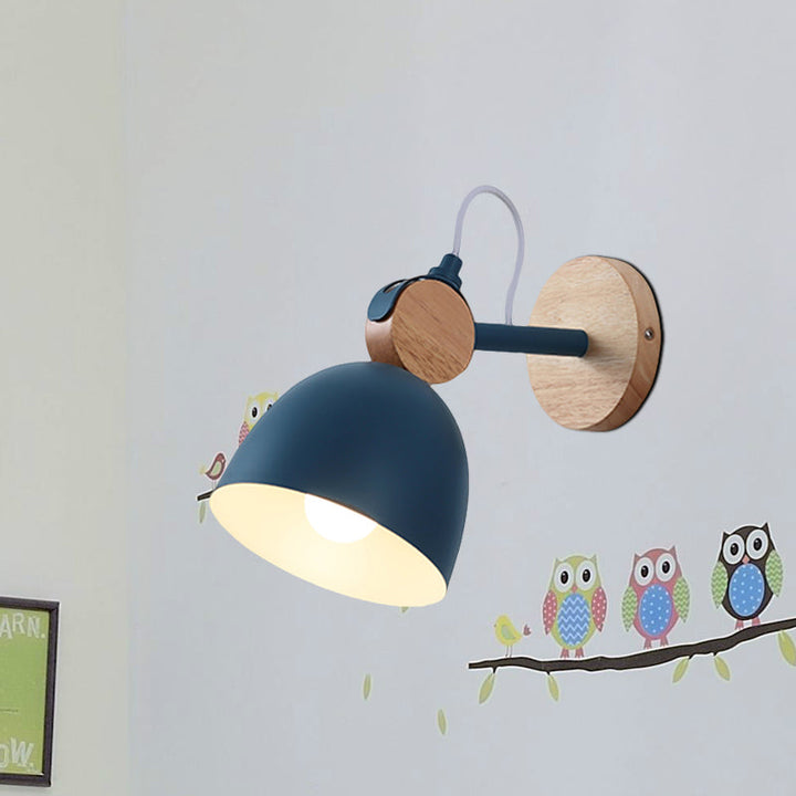 Skørter | Metallic Dome Wall Light Living Room Corner Adjustable 1 Light Nordic Style Wall Lamp