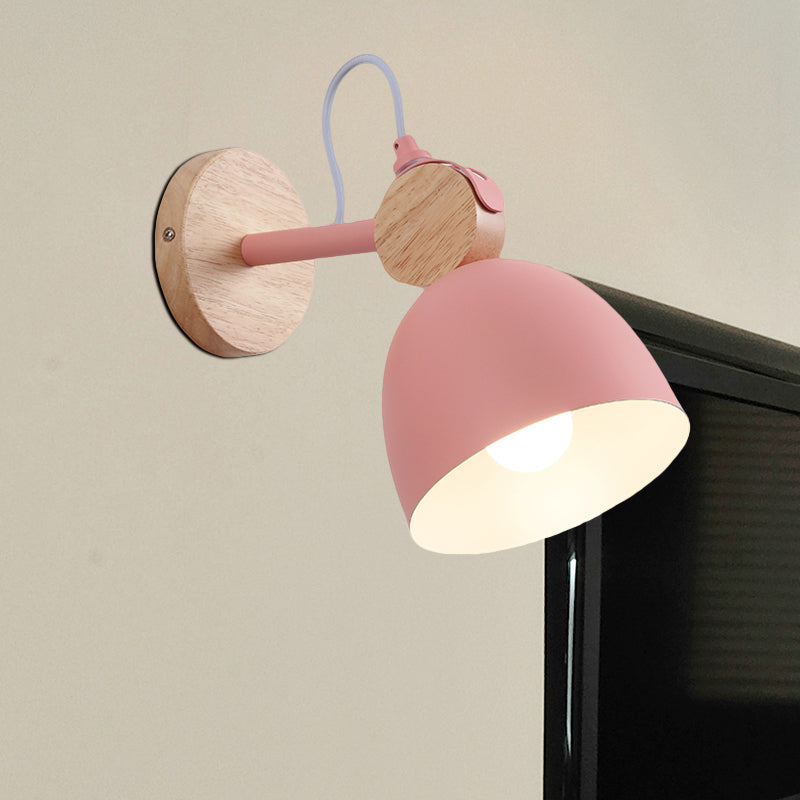 Skørter | Metallic Dome Wall Light Living Room Corner Adjustable 1 Light Nordic Style Wall Lamp