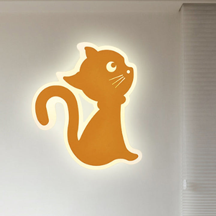 Skørter | Metal Slim Kitten Wall Lamp Animal Macaron Colorful Wall Lamp for Bedroom Kindergarten