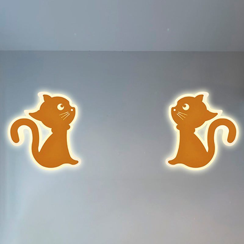 Skørter | Metal Slim Kitten Wall Lamp Animal Macaron Colorful Wall Lamp for Bedroom Kindergarten
