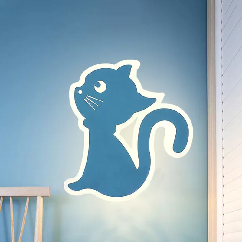 Skørter | Metal Slim Kitten Wall Lamp Animal Macaron Colorful Wall Lamp for Bedroom Kindergarten