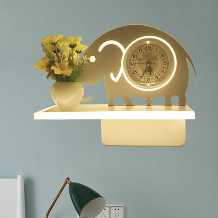 Skørter | Restaurant Café Wall Light with Shelf Acrylic Modern Creative Wall Light in White