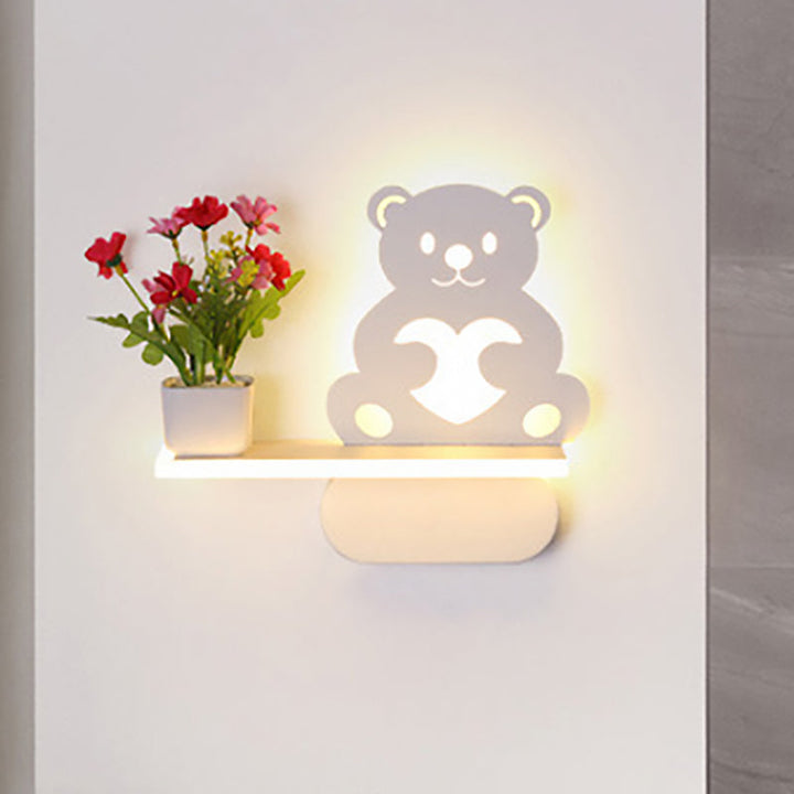 Skørter | Acrylic Wall Spotlight with Shelf Living Room Restaurant Modern Stylish Wall Lamp in White