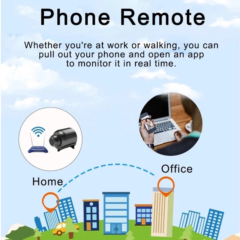 Lisslune | Mini Wireless Spy Camera - Hidden CCTV, WiFi, Outdoor Security, Motion Detection