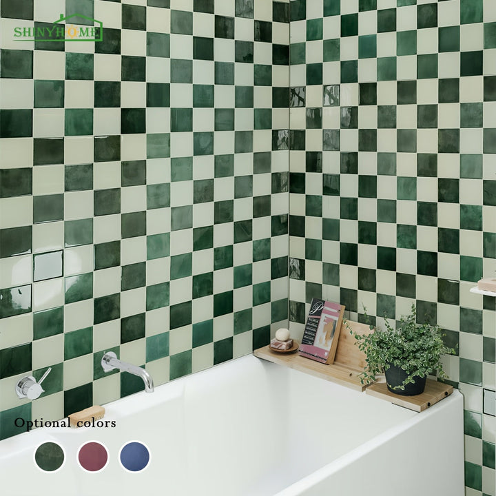 Rynx | 10/30 pieces self-adhesive tile] 10/30 pieces self-adhesive bathroom wall tile, self-adhesive kitchen splash, 10.5 inches * 10.5 inches waterproof and oil-resistant splash guard, easy-to-apply adhesive for kitchen, bathroom, walls & RVs