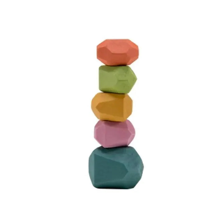 Lisslune | Colorful Wooden Building Blocks Set for Creative Learning and Logical Development