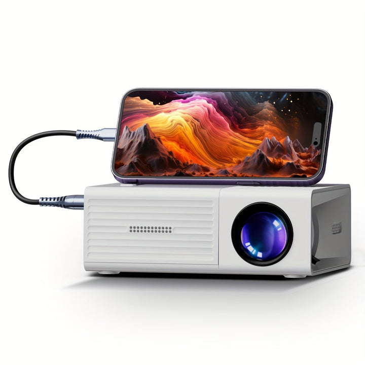 Lisslune | LumoBeam Ultra-Bright Mini Projector (3000 Lumens) – Compact HD Home & Outdoor Cinema
