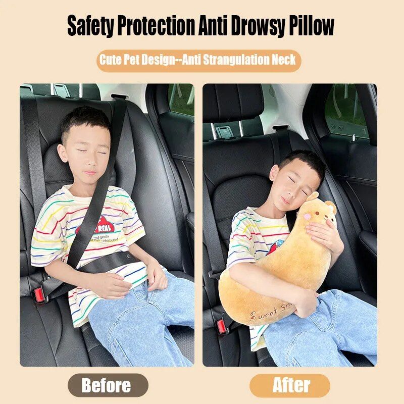 Lisslune | Splash Cartoon Animal Seat Belt Cover for Kids: Universal Shoulder Pad Protector