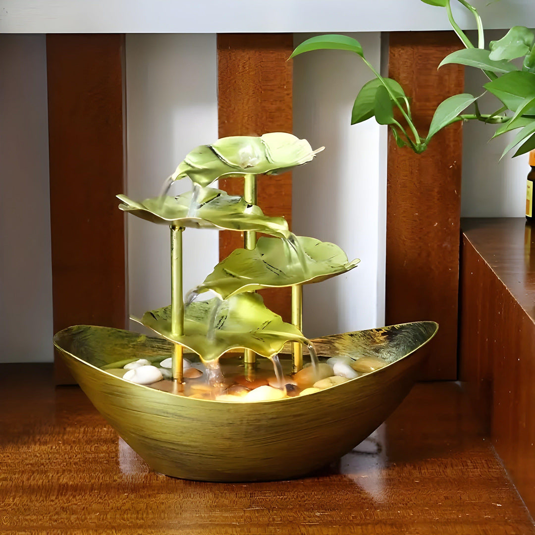 Lisslune | LED decorative leaf-inspired fountain