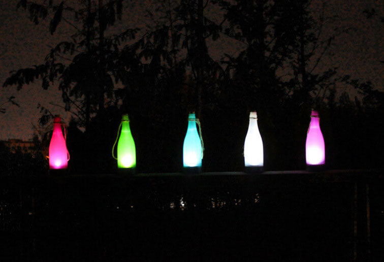 Lisslune | 5 Piece Solar Wine Bottle Light Outdoor Decoration Plastic LED Hanging Light