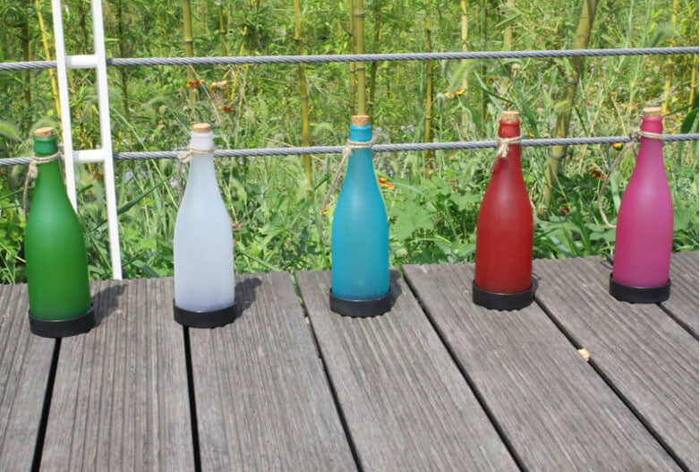 Lisslune | 5 Piece Solar Wine Bottle Light Outdoor Decoration Plastic LED Hanging Light