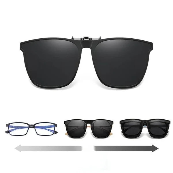 Lisslune | OogZeker Clip-on Sunglasses – Lightweight Polarized UV400 Clip-on for Eyeglass Wearers